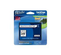 Brother TZE221 TZe Standard Adhesive Laminated Labeling Tape 3/8w Black on White
