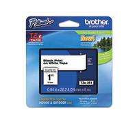 Genuine Brother P-Touch Tape - BLACK ON WHITE LAM HGe-251 / 24mm x 8m (INC VAT)