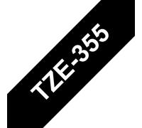 Brother TZE355 Label Making Tape - Laminated 24mm x 8m White on Black