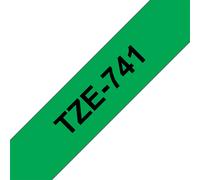 Brother TZE741 TZE-741 label-making tape Black on green TZ