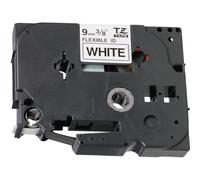 Brother TZeFX221 Black on White Flexible Label Tape 9mm