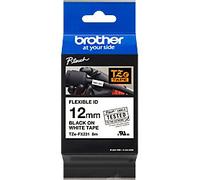 Brother TZEFX231 P-Touch Labelling Tape Authentic Adhesive Black on White 12 mm x 8 m