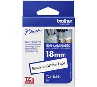 Brother TZEN251 Label Tape Black on White Polyester 24mmx8m