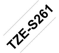 Brother TZe S261 - Laminated extra strength adhesive tape - black on white - Roll (3.6 cm x 8 m) - 1 roll(s)