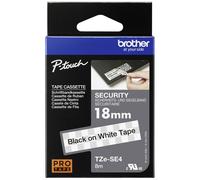 Brother TZESE4 1368946 Label Tape Black on White 9mm x 5m