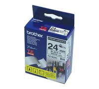 Brother Strong Adhesive Gloss Laminated Tape - 24mm Black/White