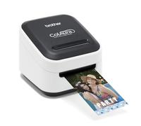 BROTHER VC-500W Versatile Compact Color Label and Photo Printer with Wireless Networking, White, 3.8" x 4.4" x 4.6" (VC500W)