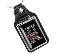 Brotherhood 1960's Compatible with Nissan Skyline GTR Emblem Design Keychain Key Holder Key Ring For Men Heavy Duty Car Keyring For Men and Women, Black, S