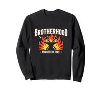 Brotherhood Forged in Fire Blacksmith Graphic, Sweatshirt, Adult Unisex, Black, S
