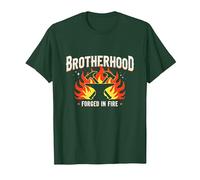 Brotherhood Forged in Fire Blacksmith Graphic, T-Shirt, Men, Forest Green, S