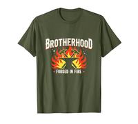 Brotherhood Forged in Fire Blacksmith Graphic, T-Shirt, Men, Olive, S