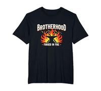 Brotherhood Forged in Fire Blacksmith Graphic, T-Shirt, Men's Big and Tall, Black, 4X Tall