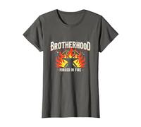 Brotherhood Forged in Fire Blacksmith Graphic, T-Shirt, Women, Asphalt, S