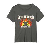 Brotherhood Forged in Fire Blacksmith Graphic, T-Shirt, Women's Plus, Asphalt, 1X