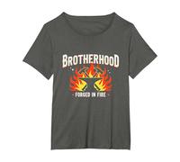 Brotherhood Forged in Fire Blacksmith Graphic, T-Shirt, Women's Plus, Asphalt, 6X