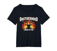 Brotherhood Forged in Fire Blacksmith Graphic, T-Shirt, Women's Plus, Black, 5X