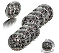Brotherhood of Knights Commemorative Coin, Call On Me Brother Inspirational Challenge Coin, Bound by Honor Forged in Steel Commemorative Token, Gift for Veterans Brothers & Friends (8 PCS)