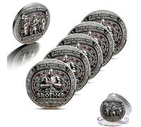 Brotherhood of Knights Commemorative Coin, Call On Me Brother Inspirational Challenge Coin, Bound by Honor Forged in Steel Commemorative Token, Gift for Veterans Brothers & Friends (5 PCS)