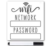 Brothers Bench Modern and Wifi Password Sign Fridge Magnet, 1 Count, Plastic and Resin, Decorativemagnet, Black, White, 4.50x4.25 Inch