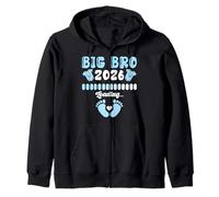 Brothers BIG BRO 2026 LOADING Funny Soon Brother Zip Hoodie