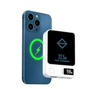 BROTHERS C Magnetic 10000 mAh Power Bank, Safe Fast Charging 20W with USB Type C Charger, LED Display, Powerbank Compatible for Magsafe, Portable Charger for iPhone 11 12 13 14 15 16 Pro Max (White)