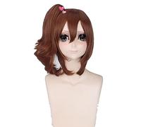 Brothers Conflict Ema Asahina Hinata Brown Synthetic Long Hair Cosplay Wigs For Women Clip on Ponytail Heat Resistant
