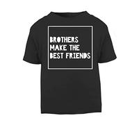Brothers Make The Best Friends Sibling Statement [BBY5] Short Sleeve Cotton Toddler t Shirt, 1-2 Years, Black
