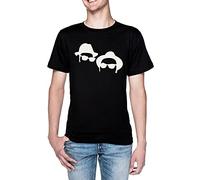 Brothers of Blues Men T-Shirt Black Round Neck XXL