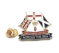 brothers united across the sea lapel badge ulster scotland united kingdom loyalist