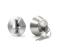 Brotima Satin Nickel Single Cylinder Deadbolt,Keyed Entry Door Lock with Adjustable 60/70mm Latch,Security Door Deadbolt for Front/Exterior Doors,Fits 35-45mm Doors,Keys Included