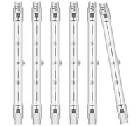 BROTOU Dimmable R7s Halogen Bulb 118mm, 230V 4480LM 2800K Warm White J-Type Linear for Floodlight, Security, Landscape and Work Light (118mm-400W-6 Pack)