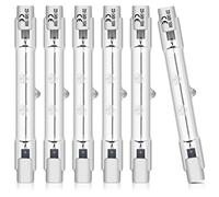 BROTOU Dimmable R7s Halogen Bulb 78mm, 230V 22500LM 2800K Warm White J-Type Linear Light Bulb for Floodlight, Security Light, Landscape Lamp and Work Light (78mm-150W-6 Pack)