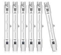 BROTOU Dimmable R7s Halogen Bulb 78mm, 230V 2250LM 2800K Warm White J-Type Linear Light Bulb for Floodlight, Security Light, Landscape Lamp and Work Light (78mm-80W-6 Pack)
