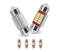 BROTOU Festoon LED Car Bulb 6 Pack, LED Dome Reading Xenon White Bulbs Car Interior Light Replacement License Plate Lights Map Lamps No Polarity 12 SMD 3014 180LM (31 MM)