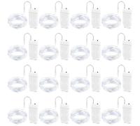 BROTOU LED String Lights, 3M 30 LED Battery Operated Copper Wire Fairy Lights for DIY Parties of Birthday, Wedding, Halloween, Christmas, in/Outdoor Decoration (Cold White, 16 Pack)