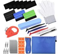 BROTOU Professional Car Window Tint Kit with Vinyl Wrap and Window Tinting Tools for Vehicle Glass Protective Film Installation Set (12 Pack)
