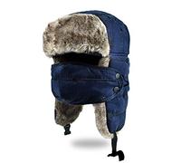 BROTOU Unisex Trooper Hat, Warm Thick Winter Hats Ear Flap Trapper Hat with Windproof Mask for Skiing, Hiking, Skating and Climbing (Dark Blue)