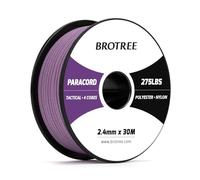 Brotree 275 Paracord 2.4mm Tactical Cord 30M Nylon Rope 4 Strands Parachute Cord for Outdoor, Craft, DIY - 125kg Breaking Load (Lilac)