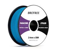 Brotree 275 Paracord 2.4mm Tactical Cord 30M Nylon Rope 4 Strands Parachute Cord for Outdoor, Craft, DIY - 125kg Breaking Load (Blue)