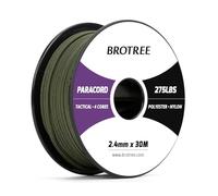 Brotree 275 Paracord 2.4mm Tactical Cord 30M Nylon Rope 4 Strands Parachute Cord for Outdoor, Craft, DIY - 125kg Breaking Load (Army Green)