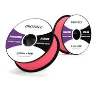 Brotree 275 Paracord 2.4mm Tactical Cord 30M Nylon Rope 4 Strands Parachute Cord for Outdoor, Craft, DIY - 125kg Breaking Load (Neon Pink)