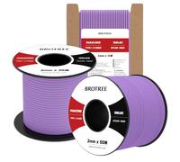 Brotree 2mm Paracord 3 Strands 30M 100% Nylon Rope Parachute Cord for Outdoor, Craft, DIY - 90kg Breaking Load (Lilac)