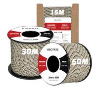 Brotree 2mm Paracord 3 Strands 30M 100% Nylon Rope Parachute Cord for Outdoor, Craft, DIY - 90kg Breaking Load (ACU (Army Combat Uniform))