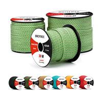 Brotree 3mm Paracord 425 100% Nylon 100M Rope 3 Strands Type II Parachute Cord for Outdoor, Craft, DIY - 192kg Breaking Load (Kelly Green & Holy Guacamole)