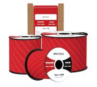 Brotree 3mm Paracord 425 100% Nylon 100M Rope 3 Strands Type II Parachute Cord for Outdoor, Craft, DIY - 192kg Breaking Load (Reflective Red)