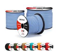 Brotree 3mm Paracord 425 100% Nylon 100M Rope 3 Strands Type II Parachute Cord for Outdoor, Craft, DIY - 192kg Breaking Load (Dark Blue & White)