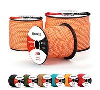 Brotree 3mm Paracord 425 100% Nylon 100M Rope 3 Strands Type II Parachute Cord for Outdoor, Craft, DIY - 192kg Breaking Load (Cream & Orange)
