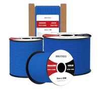 Brotree 3mm Paracord 425 100% Nylon 30M Rope 3 Strands Type II Parachute Cord for Outdoor, Craft, DIY - 192kg Breaking Load (Dark Blue)
