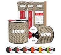 Brotree 4mm Paracord 550 100M 100% Nylon Rope 7 Strands Type III Parachute Cord for Outdoor and DIY - 250kg Breaking Load (ACU (Army Combat Uniform))