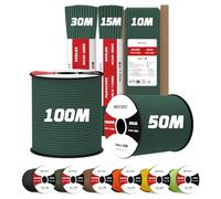 Brotree 4mm Paracord 550 15M 100% Nylon Rope 7 Strands Type III Parachute Cord for Outdoor and DIY - 250kg Breaking Load (Dark Green)